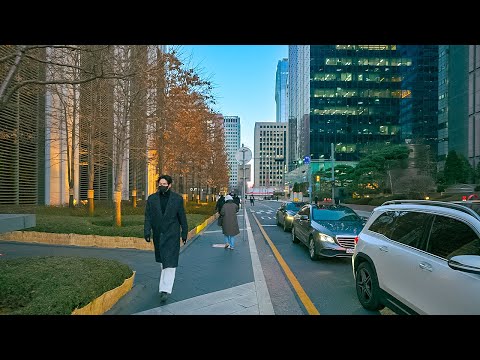 Walking Tour Seoul City Financial District from Day to Night | Korea Travel 4K HDR
