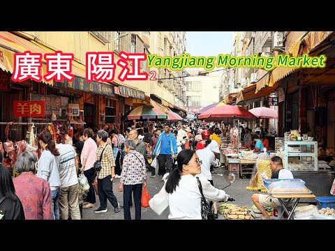廣東陽江早市！沿海傳統美食的魅力，葉貼，眉豆鹹水角，蘿蔔蝦米餃，全都一元一個。刺莧根祛大腸濕熱湯？海鮮乾貨琳瑯滿目，傳統禮餅，正宗陽江白切雞湯粉！