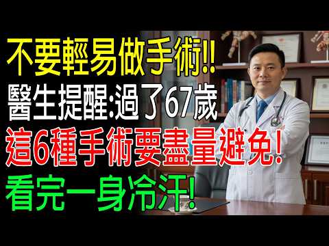 67歲是道鬼門關!跨過這個歲數,這6類手術就是“白挨一刀”,甚至加速死亡!#健康#健康飲食 #養老生活 #老年健康 #樂齡健康