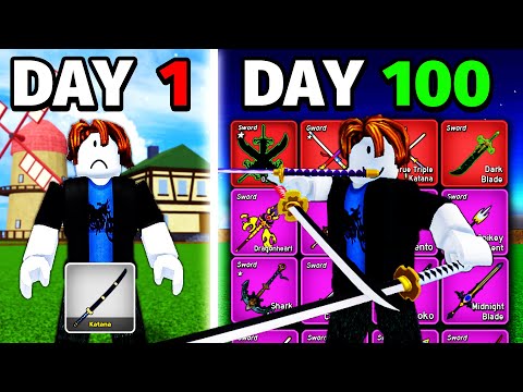 I Survived 100 Days in Blox Fruits!
