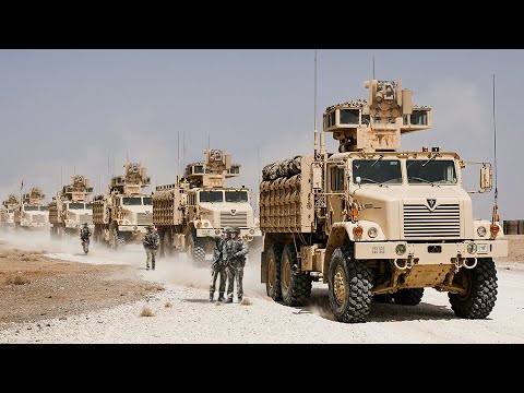IRAN SHOCKED! US Marine Corps Heavy Weapons Supply Convoy Heading to Middle East Conflict Zone
