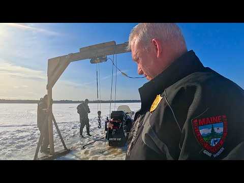 176 ft Deep Snowmobile Recovery by 71 Year Old, Broken Arm