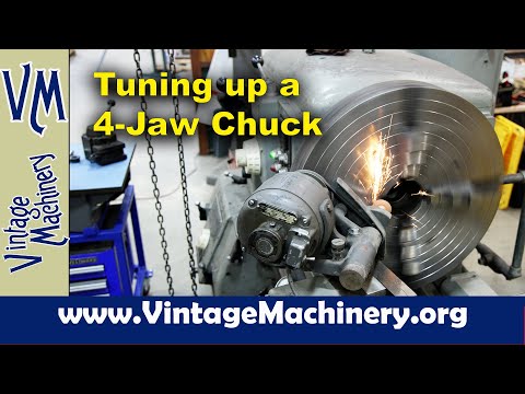 Fixing up an Old Worn Out Four Jaw Chuck - Turning and Grinding to Get it True Again