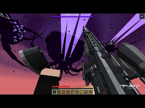 I Destroyed The WITHER STORM Using Modern Weapons in Minecraft || As He Attack on My Village