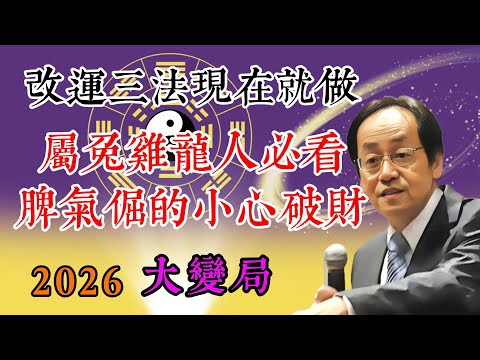 倪海廈天紀預言2026大變局！易經“火天大有”+紫微斗數流年四化，屬兔雞龍人必看！脾氣倔的小心破財官非，改運三法現在就做！#天紀易經 #易經入門 #命理分析 #風水布局 #紫微斗數 #八字命理