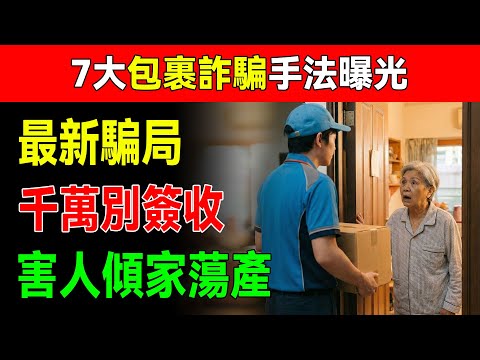 警方公佈：最新“包裹詐騙”手法全曝光！看到這種箱子千萬別簽收，否則養老錢全被騙光！#包裹詐騙 #快遞騙局 #貨到付款