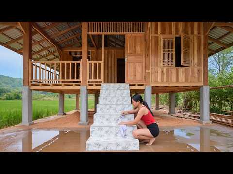 No One Expected a Talented Girl to Build a Wooden Dream House Alone in 101 Days | Full Process