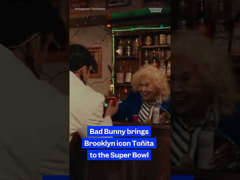 Bad Bunny brings Brooklyn icon #Toñita to the #SuperBowl
