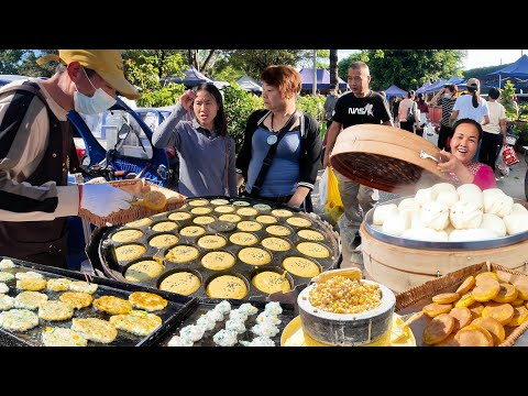 廣東早市裏的街頭小吃,黃金玉米餅大受歡迎,絕味順德魚餅,鮮嫩Q彈的福鼎肉片,拒絕預製的美味1元手工大包子,經典傳統簸箕腸粉,無法抗拒的美食誘惑!