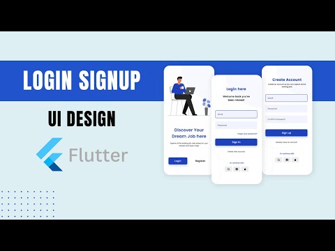 Build a beautiful Login Signup UI in Flutter | UI Design Flutter