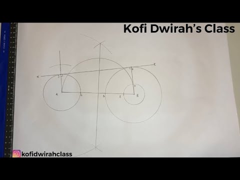 How to construct a common external tangent to two unequal circles.