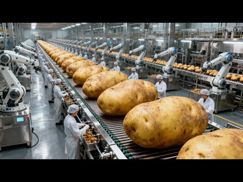 Inside a Pringles Production Line: From Raw Potatoes to Stacked Potato Crisps (Full Process)