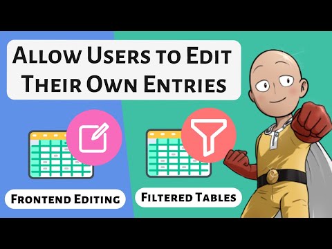 Allow Users to See & Edit Their Entries in WordPress Table / Form DB | Frontend | Gravity Forms