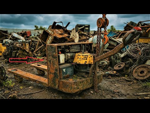 Overhauling The Rustiest Electric Forklift In The Yard   From Scrap To Working Perfectly