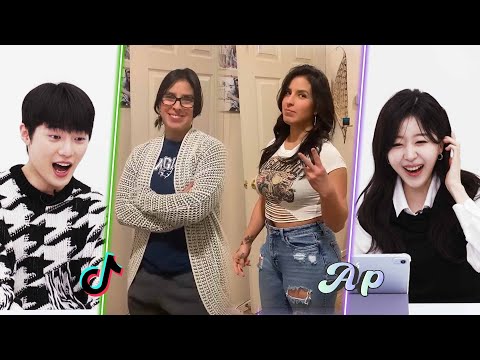 Turning My Mom Into Me" TikTok challenge reaction by two Korean artists ｜asopo
