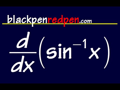 Calculus, derivative of inverse sine