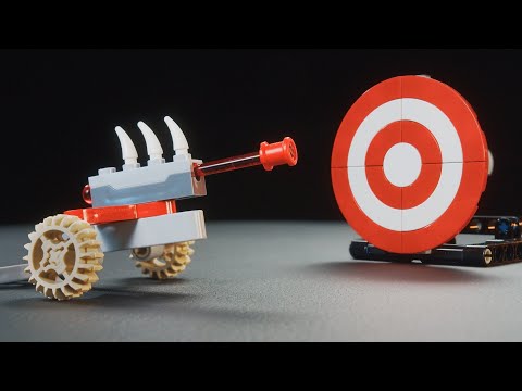 Shooting at Lego Targets - Lego Technic Experiments