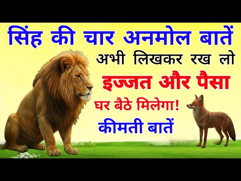 सिंह की चार अनमोल बातें अभी लिखकर रख लो, इज्जत और पैसा घर बैठे मिलने लगेगा!