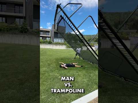 Man VS. Trampoline! Who’s winning?👀