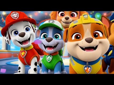 Щенячий Патруль.Новая Серия.Гонщик,Скай,Крепыш,Маршал и Зума поют весёлую песенку для детей