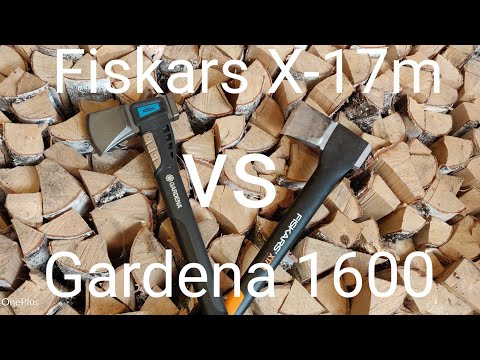 Сравнение топоров Fiskars X-17m и Gardena 1600