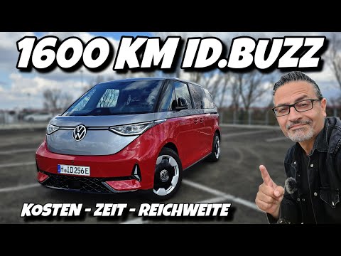 Langstrecke im VW ID.Buzz GTX. Ladekosten & Autobahnreichweite im Elektro Buss #idbuzz #cars