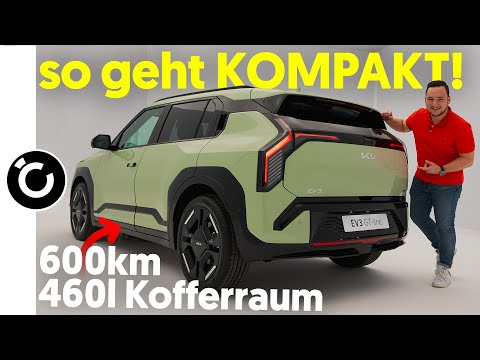 KIA EV3 - BESTER seiner Klasse dank 600KM Reichweite und größtem Kofferraum!