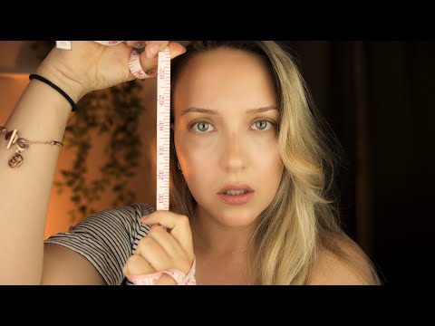 ASMR 📏 Face Measuring 👁️ Eye Measuring, Face Fixing, Face Touching to Sleep | Soft Spoken