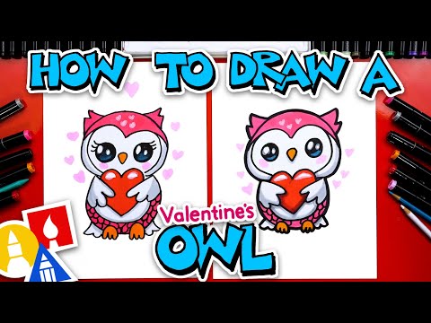 How To Draw A Valentine's Owl