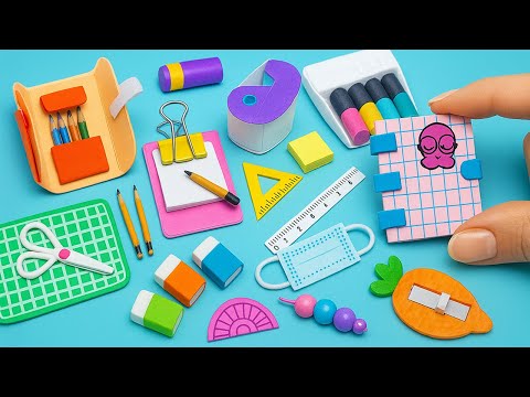 🎒🍩 30+ Tiny Crafts You’ll LOVE! Mini School, Kitchen & Doll Food DIYs ✂️💖