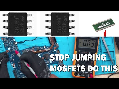 This is how you repair a laptop by not jumping a mosfet