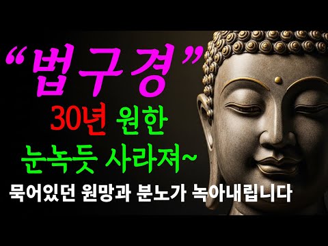 법구경ㅣ30년원한 내려놓는법ㅣ묵어있던 원망과분노가 녹아내리는 부처님말씀