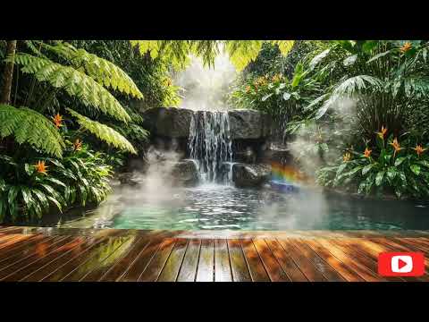 Ultimate Tropical Spa Experience | Waterfall & Forest Sounds in 4K #nature #relaxation 