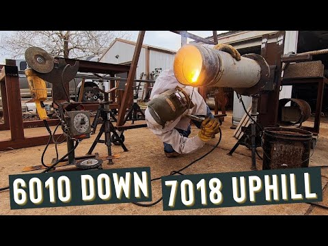 5G Pipe Welding On 8" - 6010 & 7018 Weld