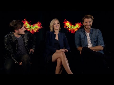 HUNGER GAMES MOCKINGJAY PART 2 interviews - Lawrence, Hutcherson, Hemsworth, Sutherland, Dormer