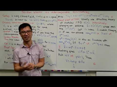 Jordan blocks and indecomposable modules over the polynomial ring.