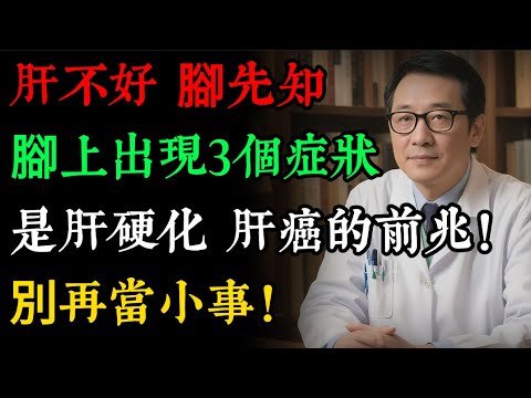 肝好不好，低頭看腳！腳上若出現3個「求救信號」，是肝硬化、肝癌的警報！別再當小事！#健康知識 #老年健康#健康养生#逍遙健康指南