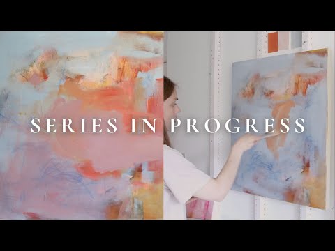 How I layer a mixed media abstract painting