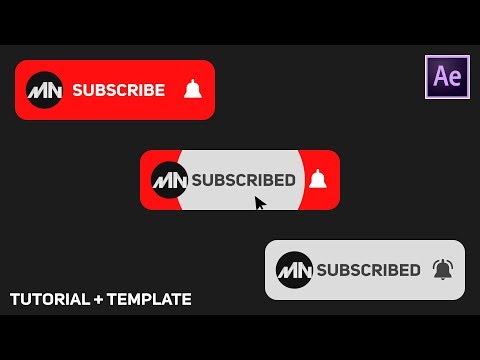 Create Subscribe Button Animation In After Effects - After Effects Tutorial (Free Template Footage)
