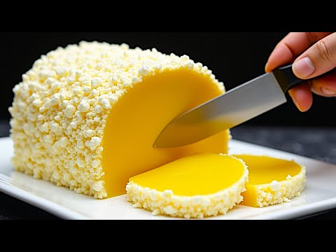 Nur Milch, Orange und Banane! Blitzschnelles Dessert in 5 Minuten! Kein Backofen, keine Gelatine!