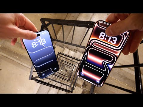 Dropping iPhone 17 Pro vs iPhone Air Down Spiral Staircase - 200 Feet - Will It Survive?