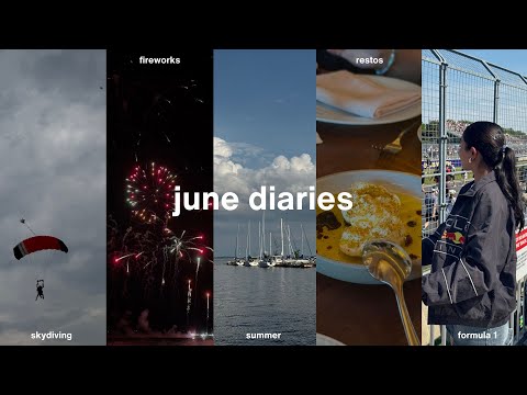 june diaries | skydiving, f1 weekend & summer moments