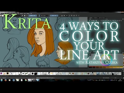 How to color your lineart in Krita