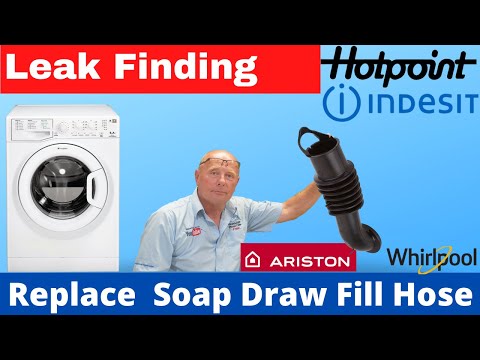 Finding a leak & replace washing machine soap draw fill hose Hotpoint, Indesit, Ariston & Whirlpool