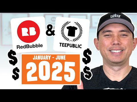 My RedBubble & TeePublic Profits in 2025 So Far with Print on Demand!