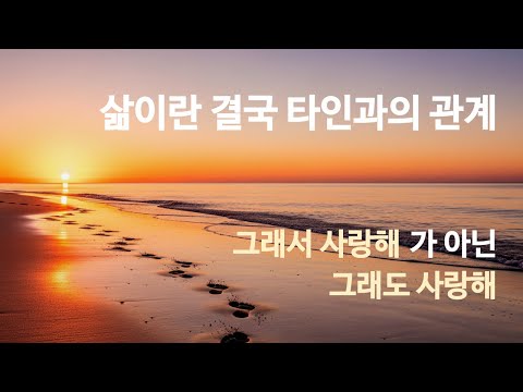 삶을 재구성하는 관계의 법칙 ✨‘그래서 사랑해’가 아니라 ‘그래도 사랑해’