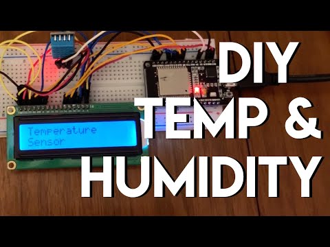ESP32: Temperature & Humidity Sensor with LCD Display