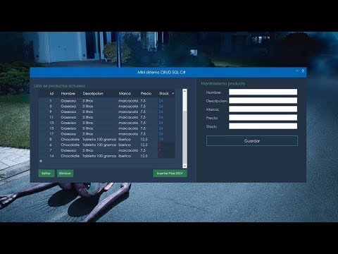 CRUD- Insert, Edit, Delete, Show- C #, SQL Server, OOP and Layered Architecture- Base Level