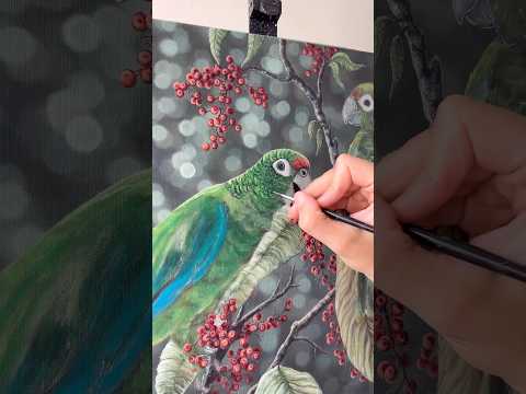 Puerto Rican 🦜🦜 Acrylic Painting 🎨 #acrylicpainting #puertorico #art #painting #artist