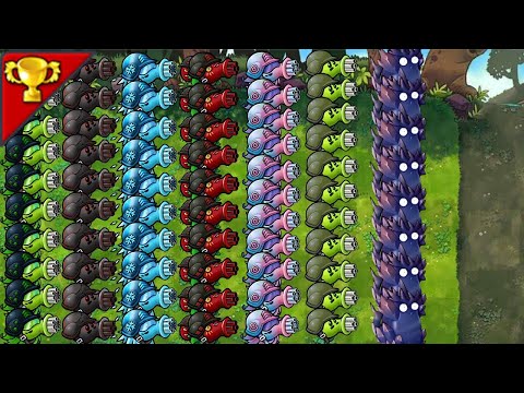 PVZ Fusion 3.1 Challenge - All Ultimate Pea Plants VS 99 Zombies - Who Will Win ?